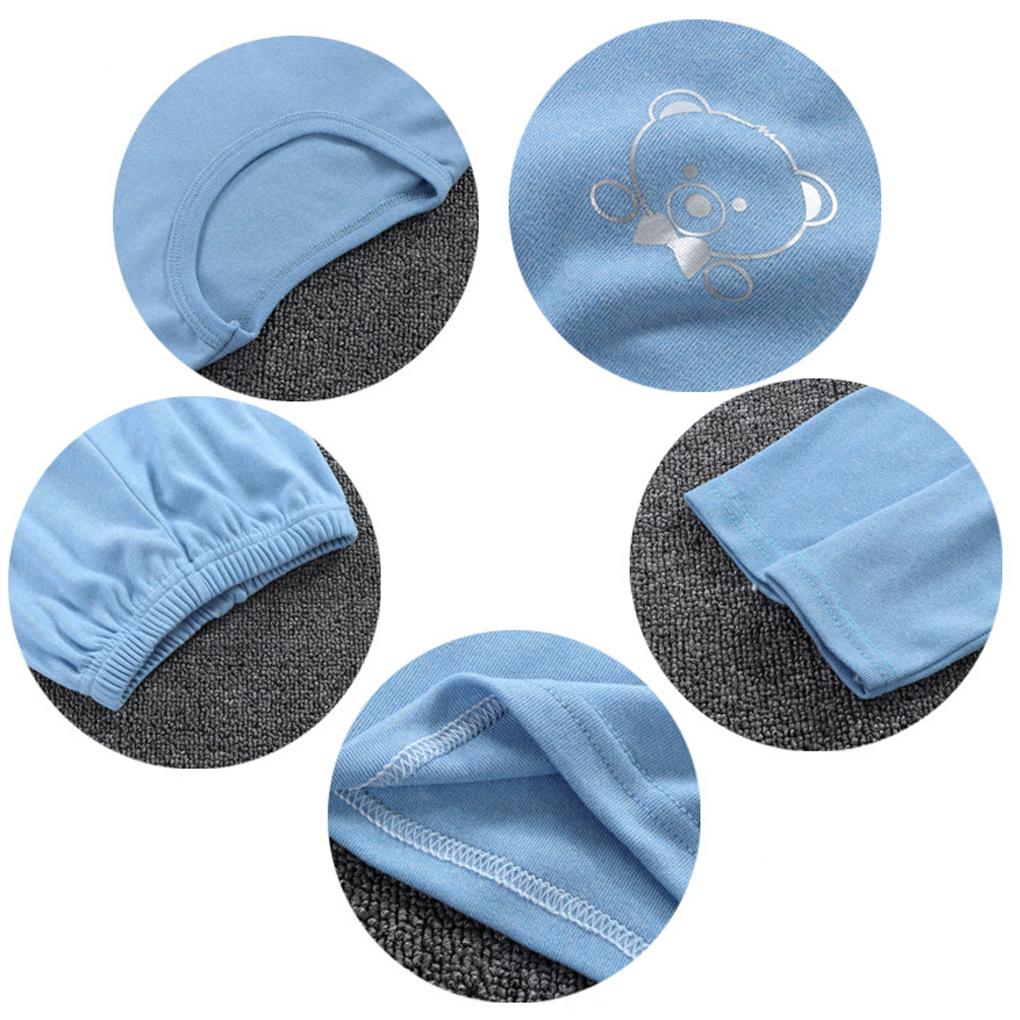 Kids Thermal Underwear Elastic Long Sleeve Round Neck Autumn Winter Home School Inner Wear Warm Tops Suit for Boys Girls