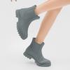 Medium Tube Rain Shoes Women's British Style Fashion Daily Water Shoes Waterproof, Wear-resistant and Non-slip Rubber Shoes Rain Boots