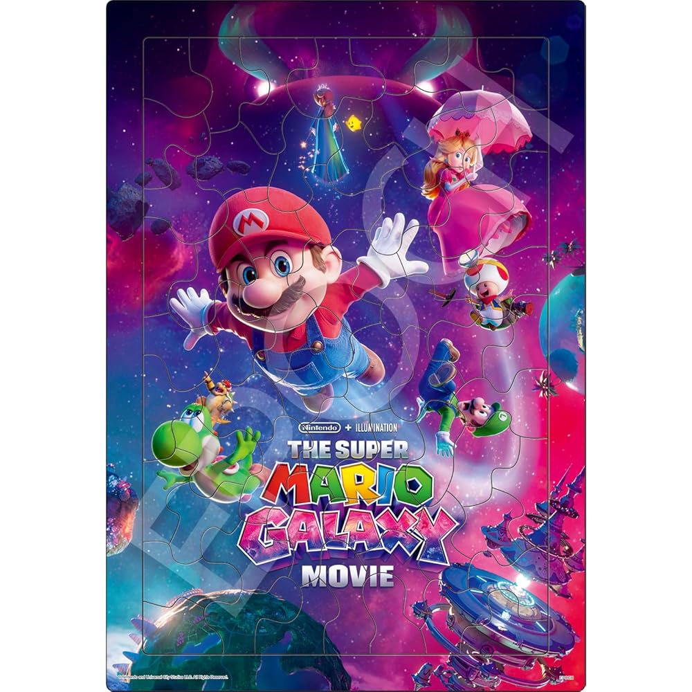 EPOCH Apollo Super Mario Galaxy Movie Puzzle 63 Pieces with Baseboard Kids Toy for Ages 5 and Up