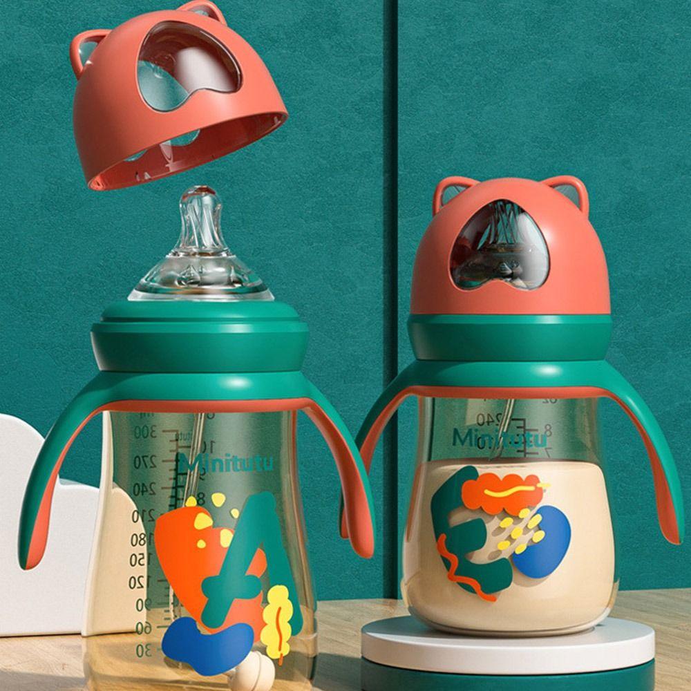 High Capacity Feeding Bottle Anti-Slip Handle Newborns Baby Bottle Cute Baby Bottle Baby Items
