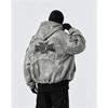 VibeStreet Unisex Chinese Trend Wasteland‑Style Mottled Distressed Cargo Jacket Casual Versatile Winter Padded Coat