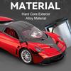1:24 модели игрушечных спортивных автомобилей Pagani Huayra Zonda, литые из сплава, мини-суперкары, со звуком и светом, открывающиеся двери, инерционный механизм, подарки для мальчиков