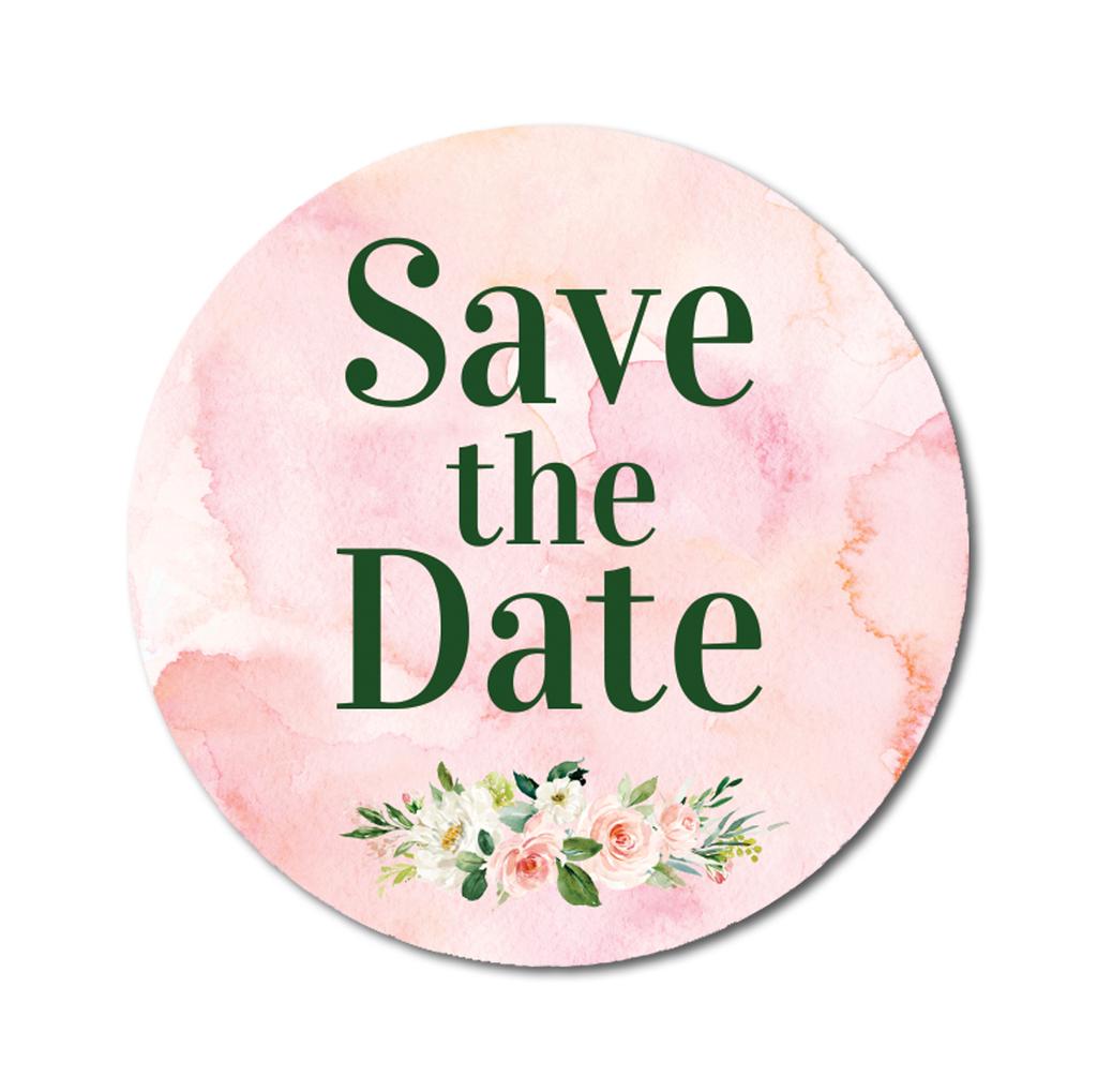 Darling Souvenir Floral Border 45 шт. круглые элегантные шикарные мини-наклейки Save The Date-1.6