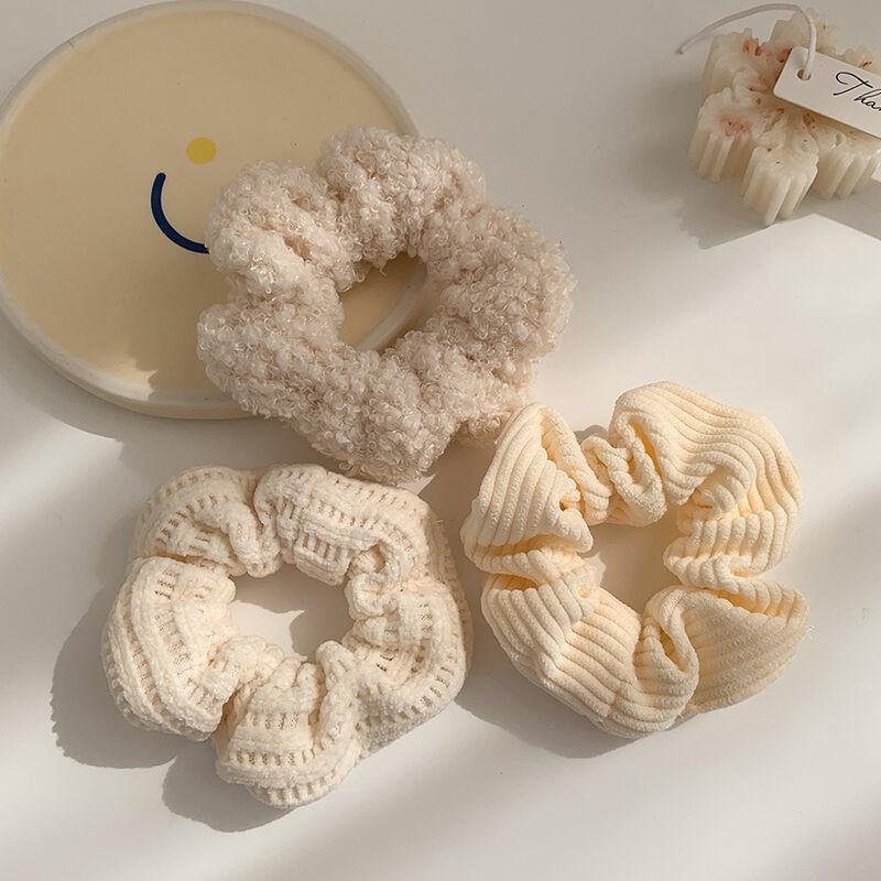 Аксессуары для резинок для волос, большие резинки для волос, однотонные эластичные резинки для волос для женщин, темпераментная прическа с хвостиком