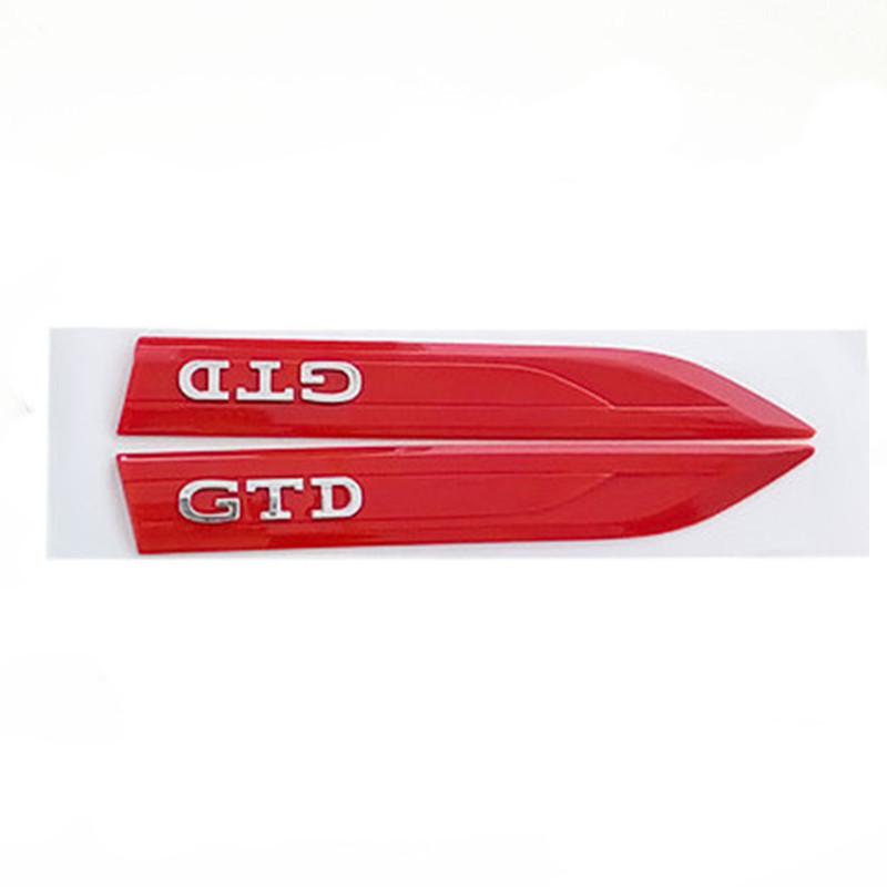 2 шт. x ABS GTD GTI логотип значок на боковое крыло автомобиля наклейка эмблема наклейки для G-olf Polo Jetta Passat Tiguan Scirocco