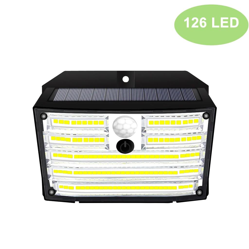 Уличный 176/132/126LED настенный солнечный светильник с датчиком движения для сада, водонепроницаемый, 3 режима, уличный фонарь, настенный светильник для двора, дорожки, гаража, сада