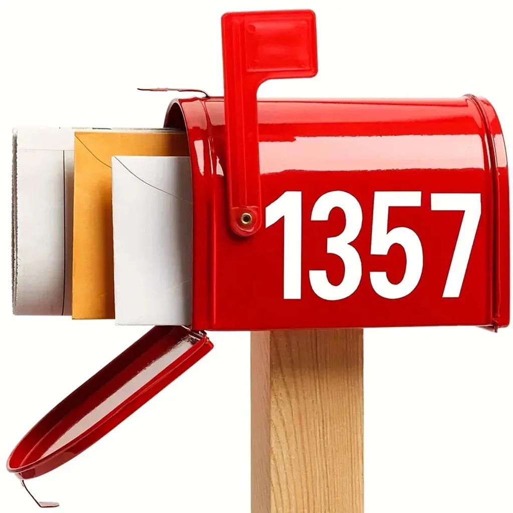 Reflective Digital Stickers Mailbox Stickers and Reflective Digital Labels To Mark House Numbers and Home Office Address Numbers