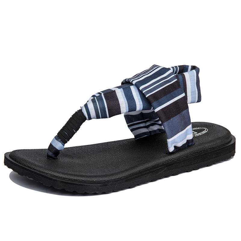 Женские сандалии для йоги Брендовые летние сандалии Ретро-обувь Женские эластичные ремешки Удобные балетки Пляжная обувь Женские шлепанцы Большой размер 40
