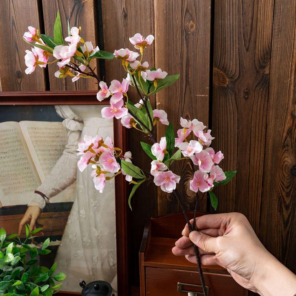 Элегантная имитация цветов яблони, реалистичные искусственные цветы, декор для дома и офиса