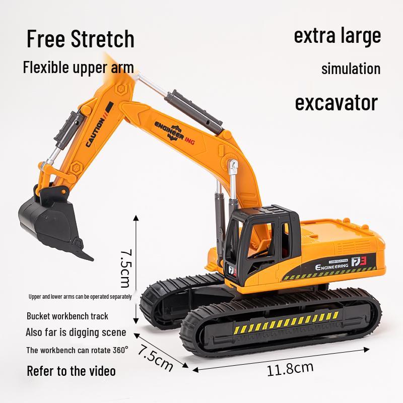 Топперы для торта Строительная техника: Экскаватор, Бульдозер, Вставки для дорожных блоков, Фигурки для дня рождения мальчика