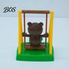 Solar Car Ornament Swinging Bear Decoration, Nodding Dashboard with Hanging Monkey Accessory Swing, Swing Toy for Office Desk Driving Fatigue Relief