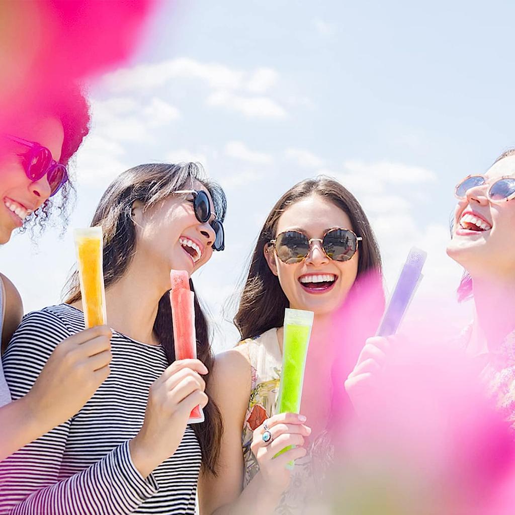 20/50 шт., пакеты для мороженого, одноразовые пищевые пакеты для заморозки жидкостей, сумка для леденцов, сделай сам, чехол для йогурта и мороженого с воронкой
