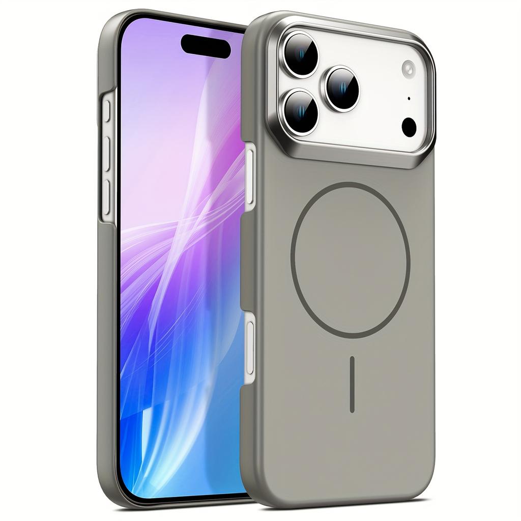 Металлический Чехол для Телефона с Магнитом и Камерой для For Iphone 17 13 14 1Plus 16 16 Pro Max 17Air Беспроводная Зарядка Для Чехол