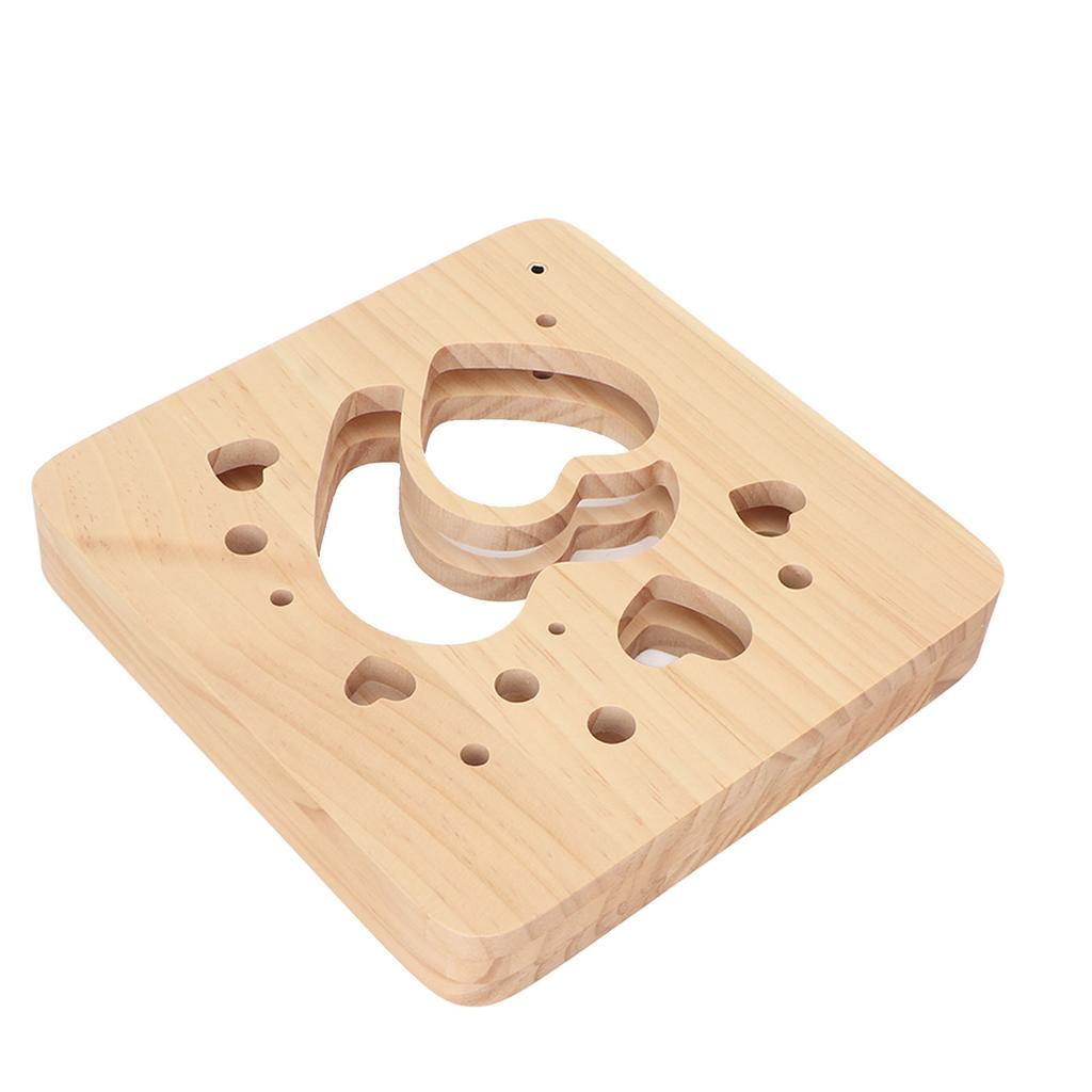 Wooden 3D LED Light Valentine\'s Day Hollow Hearts Shape Style Pine Wood USB Power Supply Decorative