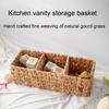 Корзина из лозы, плетеная корзина с разделителями, экологически чистый, без запаха, компактный многофункциональный стол