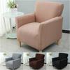 Solid Club Sofa Cover Stretch Polar Fleece Tub Arm Chair Covers Elastic Single Sofa Slipcovers for Study Bar Counter Living Room