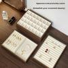 Multi-Compartment Wooden Jewelry Display Tray Velvet Lining Pendant Display Plate  Show Case Props