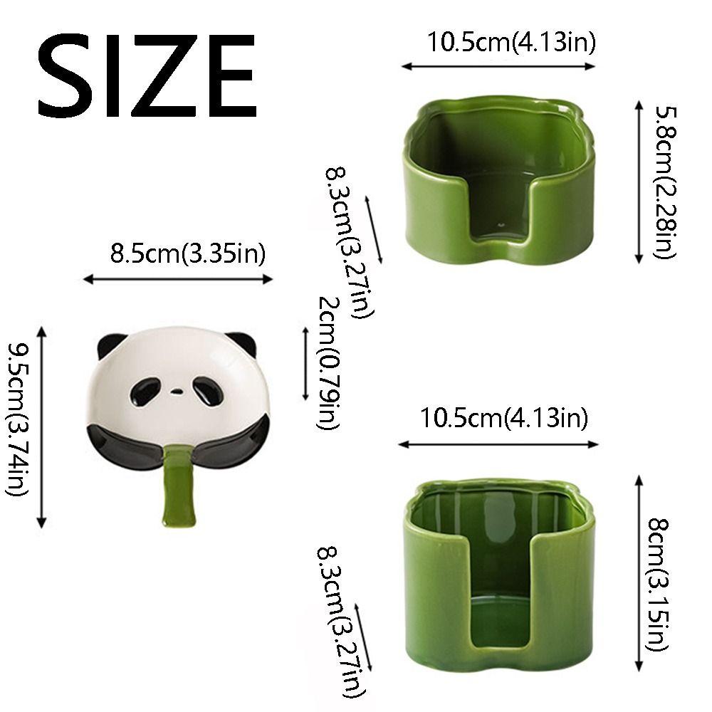 4/6Pcs Stackable Cartoon Panda Snack Dish Creative Ingredients Sauce Plate  Dinnerware Set