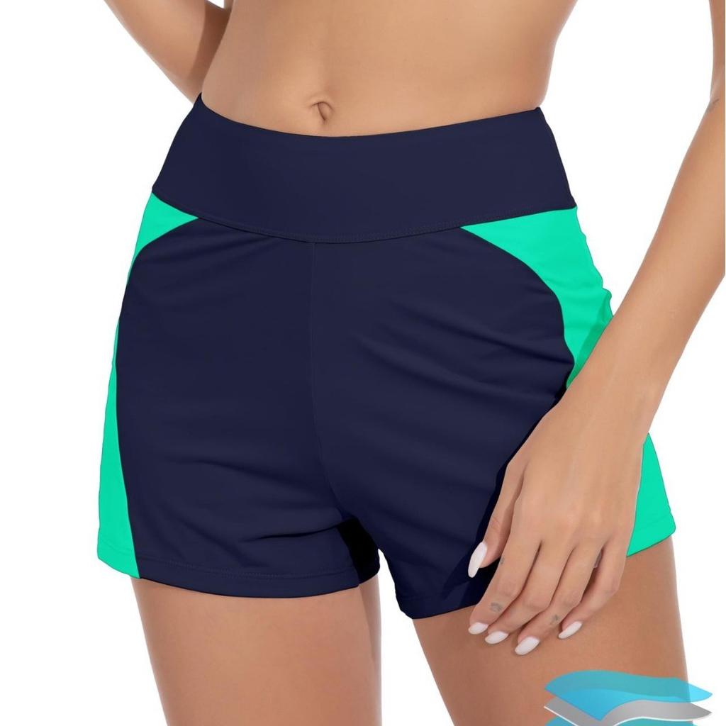 Женские эластичные брюки для йоги и фитнеса, пляжные брюки для плавания, плоские угловые менструальные физиологические брюки