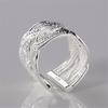 Ring Opening Ethnic Style Artificial Silver Plated Women Fashion Mesh Finger Ring for Wedding Party