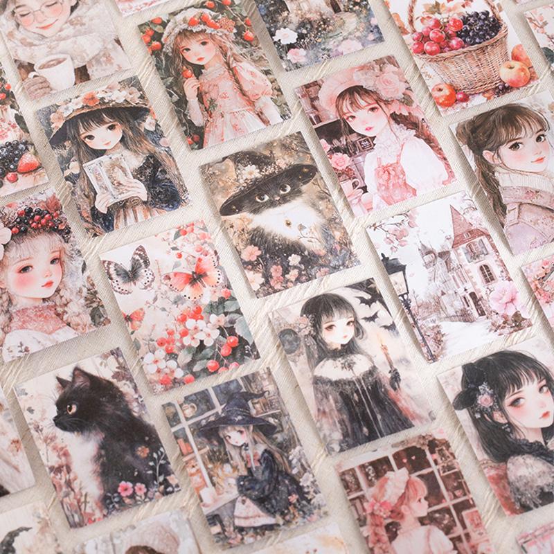 40 Sheets/Bag Notebook Kawaii Girly Background Bag Head Book Handbook Stationery DIY Handmade & Scrapbook Diary Decoration