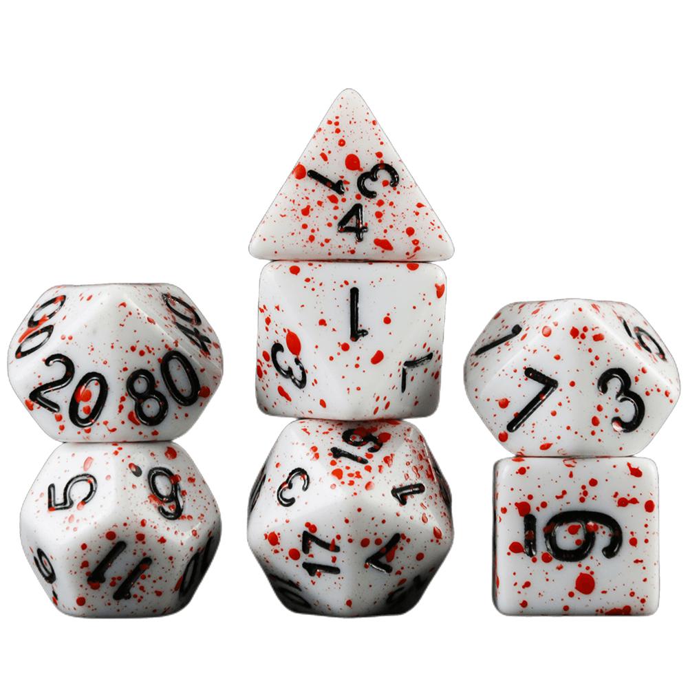7шт DND игральные кости D20 D12 D10 D8 D6 D4 для настольной игры DND Running Group акриловые многогранные игральные кости набор