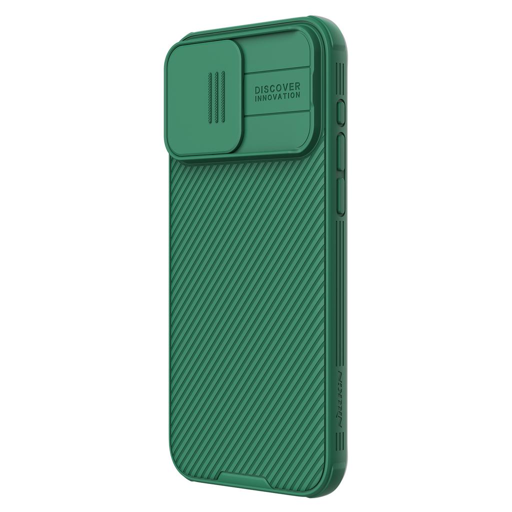 Nillkin CamShield Pro Magnetic Armor Case for iPhone 15 Pro Max with Camera Slide - Green