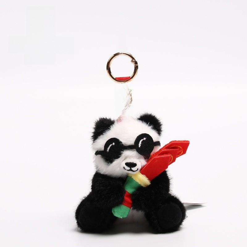Panda Plush Keychain With Anti Fake Laser Mark For Graduation Gifts