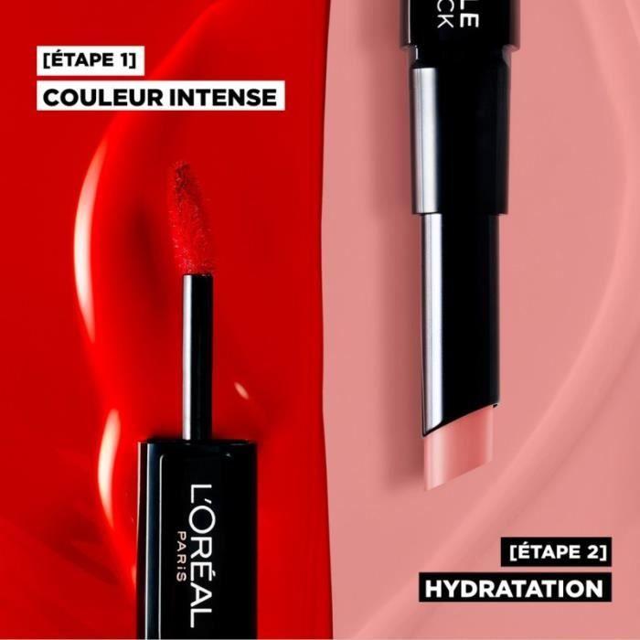 Rouge à Lèvres Infaillible Duo 24H - L'Oréal Paris - 312 Incessant Russe - Couleur Rose - Hydratant & Confort