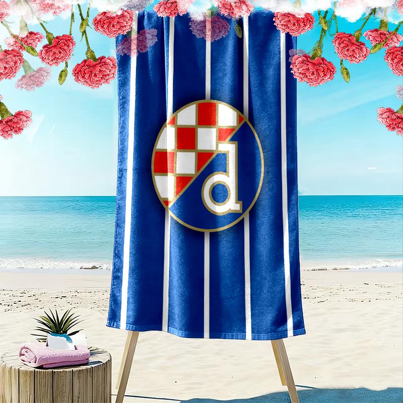 Dinamo Zagreb Print Beach Towel, Large Soft Quick Dry Towel for Beach Camping Swimming