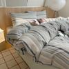 Blogger Wind Cotton Four-piece Yarn-dyed Washed Cotton Three-piece Student Dormitory Sheet Sheet Sheet Bed Kit