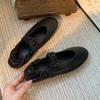 Sheepskin Version~ Mary Jane Shoes Women's New French Ballet Shoes Women's Flat-bottomed Pleated Retro Versatile Light Mouth Single Shoes