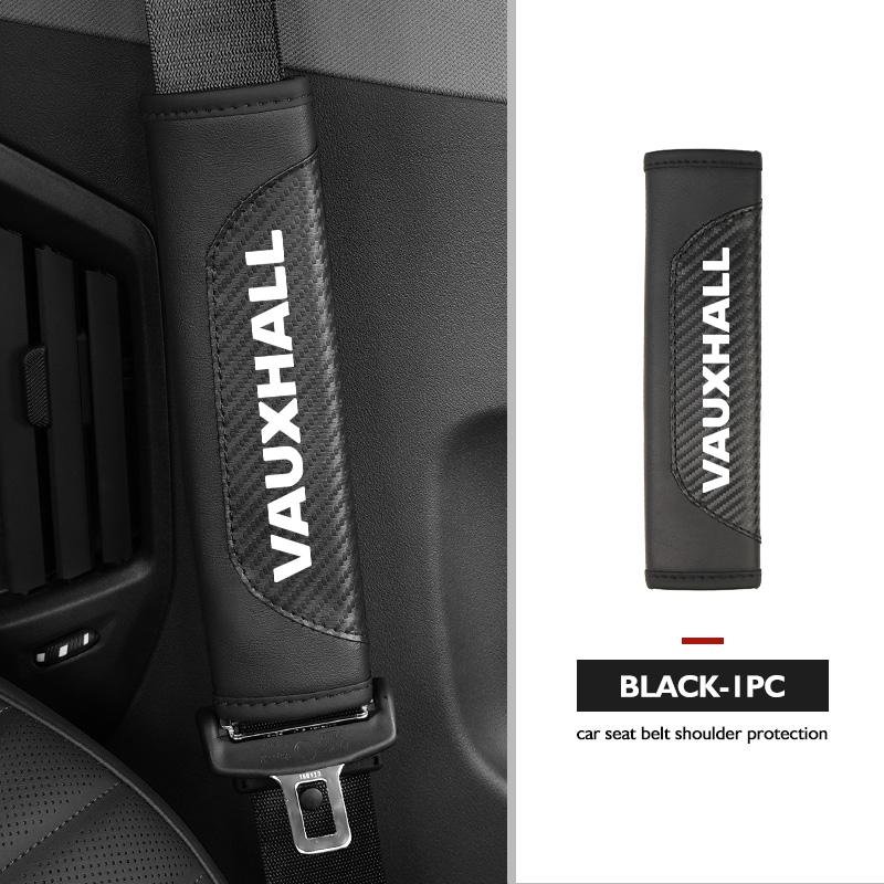 For Vauxhall Leather Car Seat Belt Shoulder Cover Safety Belt Protective Cover Accessories Corsa VXR Crossland Combo Life Astra