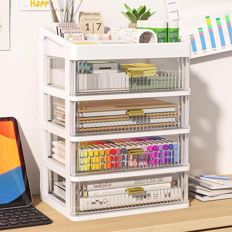 Прозрачный органайзер для канцелярских принадлежностей и косметики
