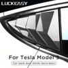 LUCKEASY автомобильные жалюзи треугольные окна для Tesla Model 3 Model3 2023 модифицированные ставни задней двери украшения внешние аксессуары