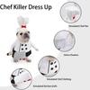 Spooky & Fun Halloween Pet Costume! Transform Your Furry Friend Into A Hilarious 'Knife-Wielding Chef' With This Realistic Fake Knife Accessory.