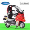 1/18 Scale Welly BMW C1 Alloy Motorcycle Model Diecasts Metal Toy Vehicles Motorcycle Model High Simulation Collection Childrens Gifts