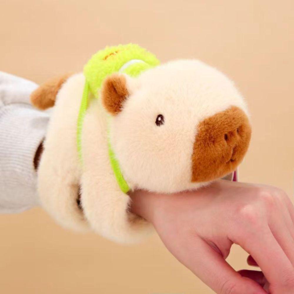 Stuffed Dolls Capybara Slap Bracelets Cartoon Huggers Slap Toy Funny Animal Clap Ring  Kids Gift