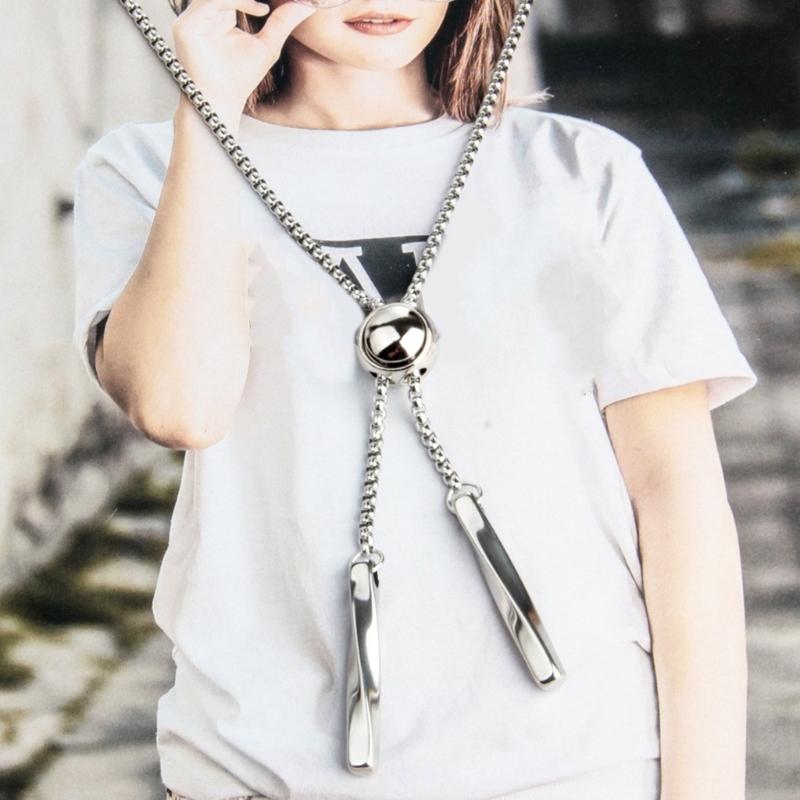 Сексуальное ожерелье-галстук боло, бусина, крутая цепочка на воротник, изящные чокеры-лариат с бусинами