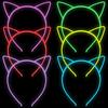1 Pair Kids Plastic Resin Headband Glow In The Dark Cat Ear Hair Hoop Birthday Parties Cosplay Hair Accessory