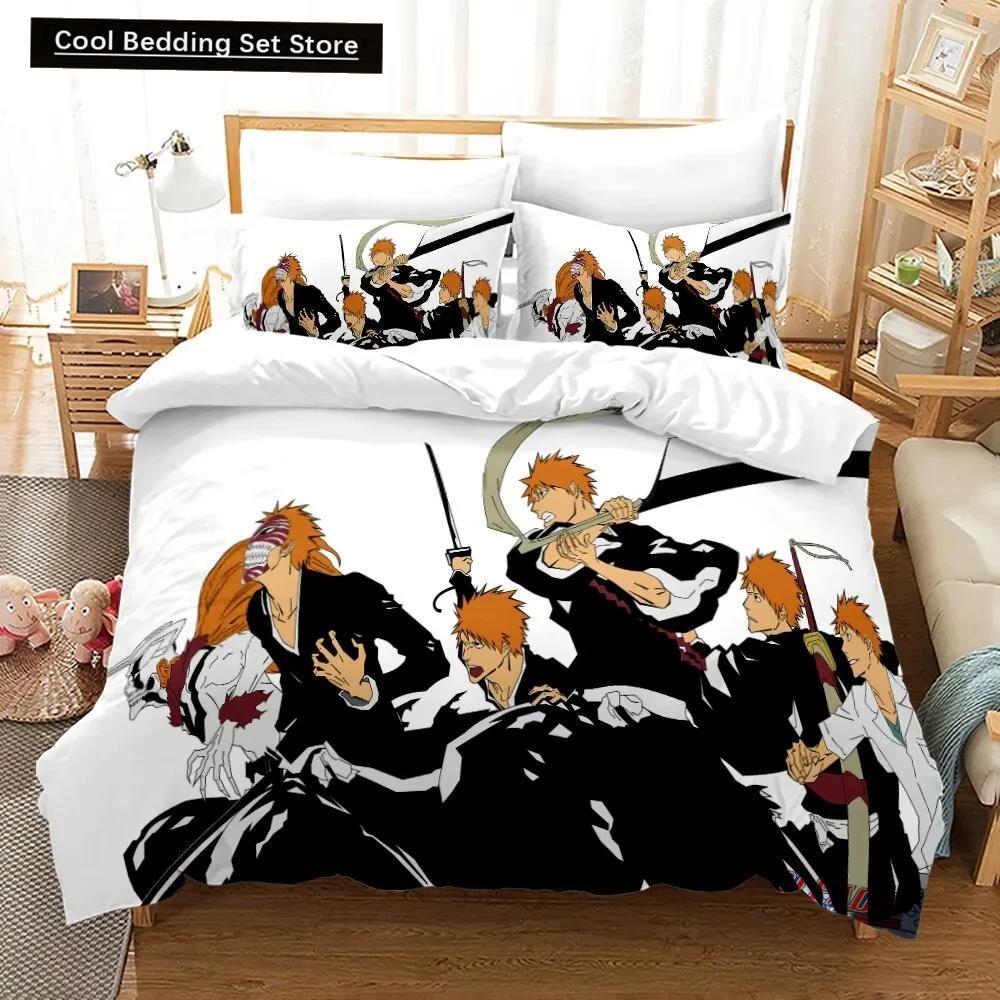 3D аниме Bleach Kurosaki Ichigo пододеяльник наволочка комплект постельного белья двуспальный твин полный двуспальный двуспальный двуспальный комплект постельного белья для взрослых и детей пододеяльник