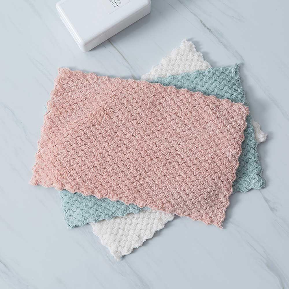 Living Absorbent Scouring Pad Kitchen Supplies Washing Towel Cleaning Cloth Dishcloth Cleaning Rags