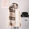 Высококачественный клетчатый шарф в корейском стиле: Теплая, Утолщенная Шаль, Похожая на Кашемир, для Студентов и Пар