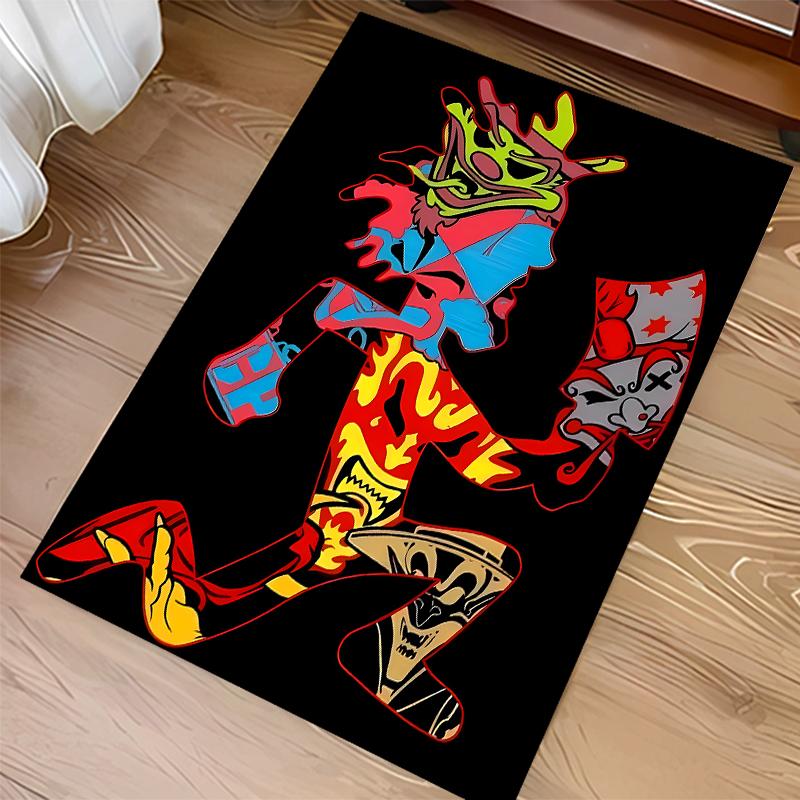 1pc Insane Clown Posse Juggalo Faygo Print Area Rug - Soft,Washable Non-Slip Indoor Mat for Office Chairs,Living Room,Home Office Decorative Rug