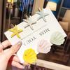 Korean Seashell Starfish Side Clip Acrylic Hair Accessory