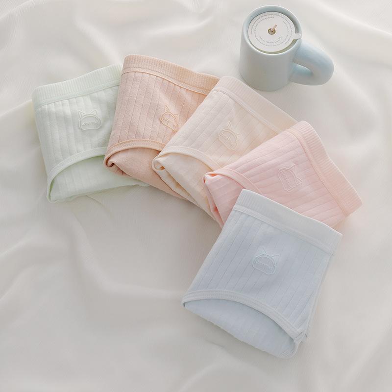 Женские хлопковые трусики с низкой талией в вертикальную полоску, простые удобные трусы, пригодное для носки нижнее белье на четыре сезона