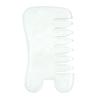 Yousheng Guasha Stone Wide Tooth Clear Surface Compact Size Handheld Multifunctional Scraping Scalp Comb Faux Jade Head Meridians Massage Tool