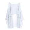 Women Soft Chiffon Wedding Capes High Low Evening Dress Bridal Long Shawl and Wraps