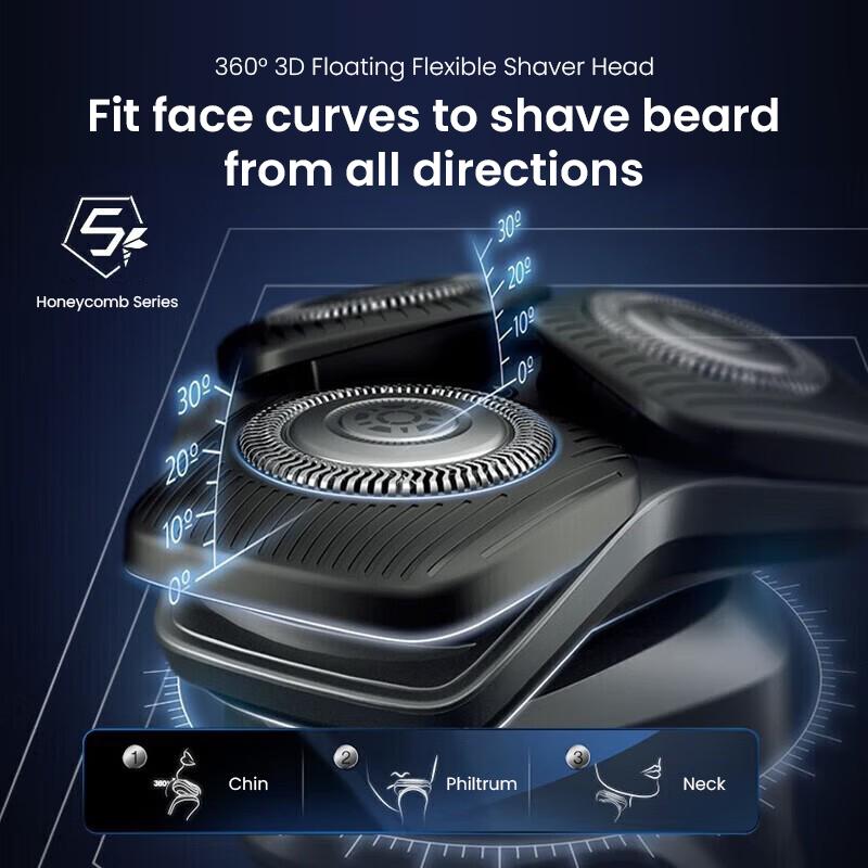 Philips S5831 Электробритва электрическая, новая бритва Black Beehive 5 серии с тремя лезвиями, быстрая зарядка в течение 1 часа, лезвие для бороды Beehive 5 series