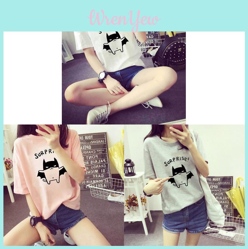 Trendy Summer Korean Style Women Short Sleeve T-shirt In Fashionable Loose Fit With Beautiful Print Designs Available In Multiple Sizes